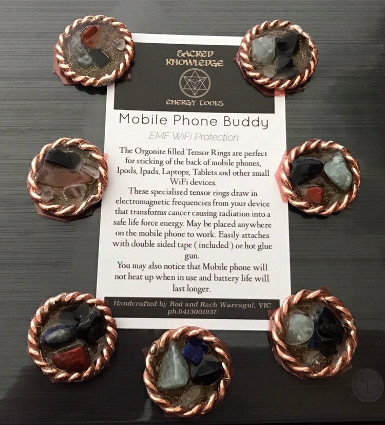 Mobile Phone EMF Protection Copper Ring Reiki