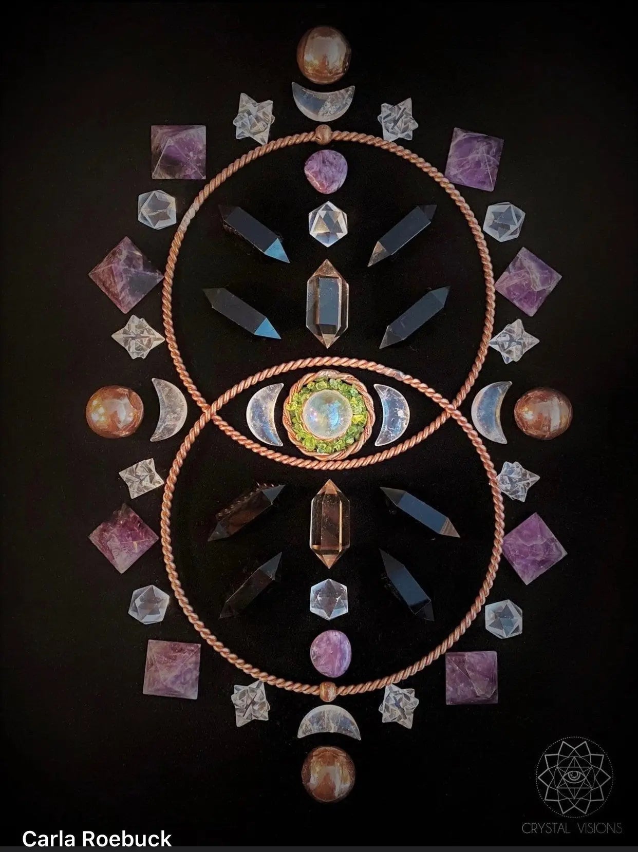 crystals and reiki healing copper rings