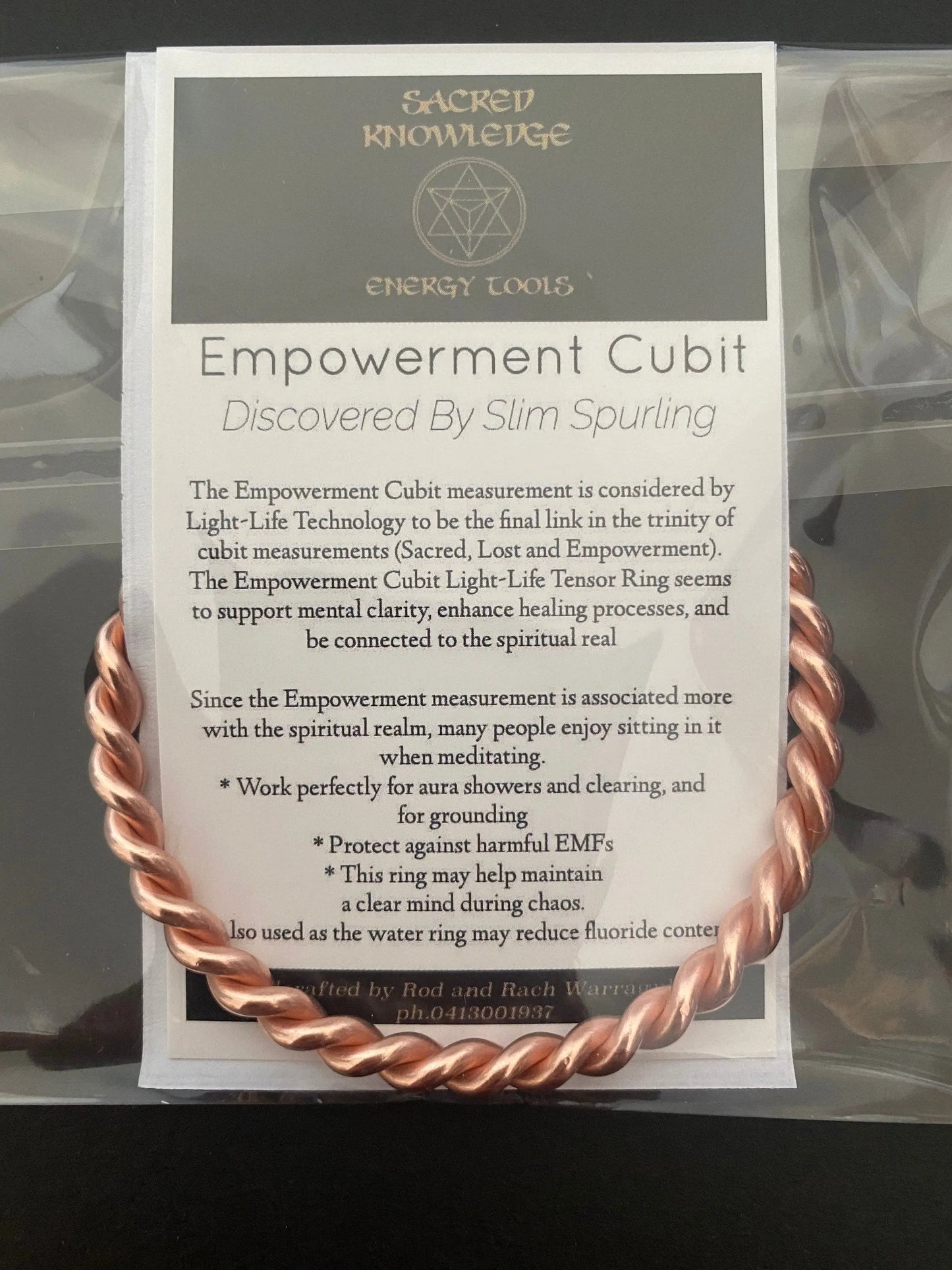 Empowerment Cubit copper bangle
