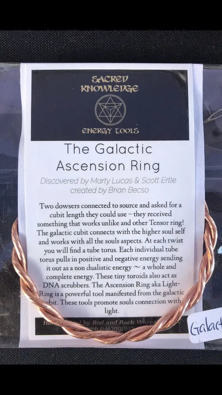 Galactic Ascension Ring copper bangle