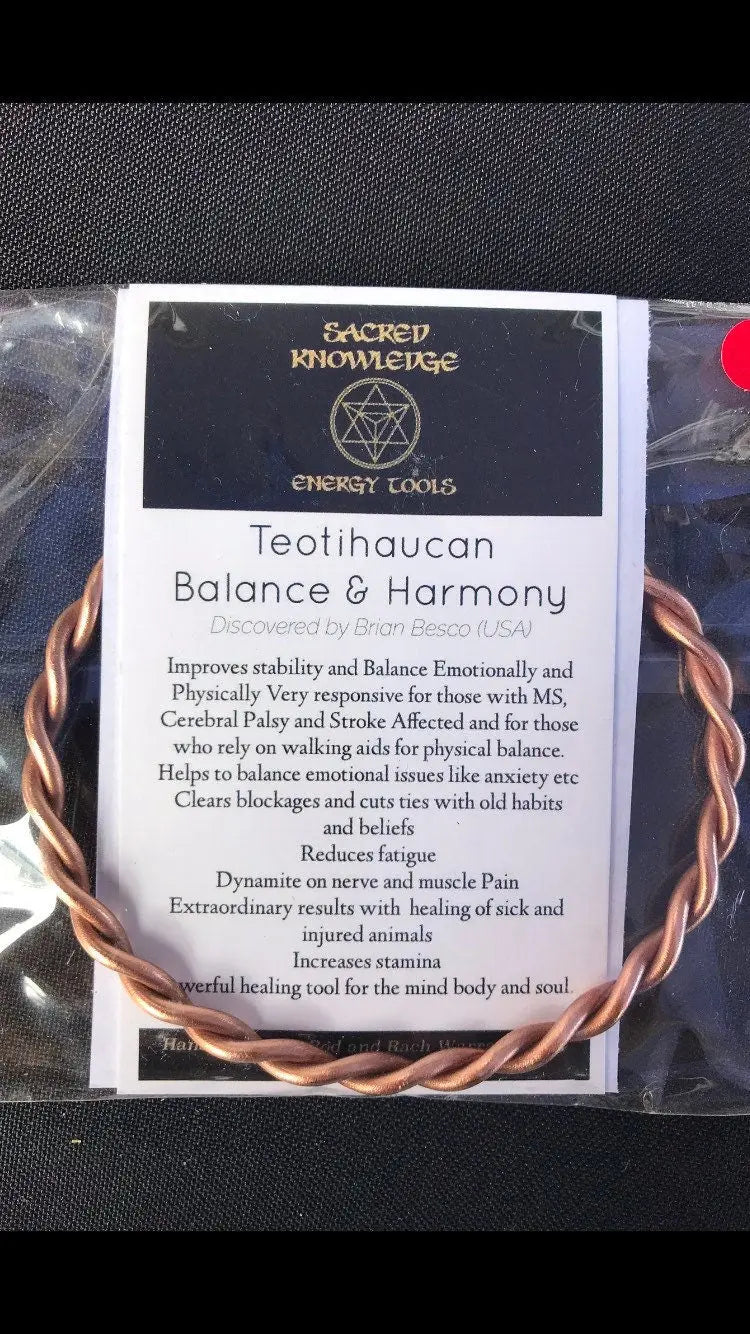 Teotihuacan Balance and Harmony copper bangle