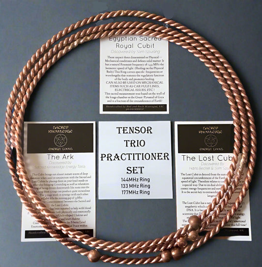 healing 3 Tensor Rings Trio Practitioner Set, Healing Rings