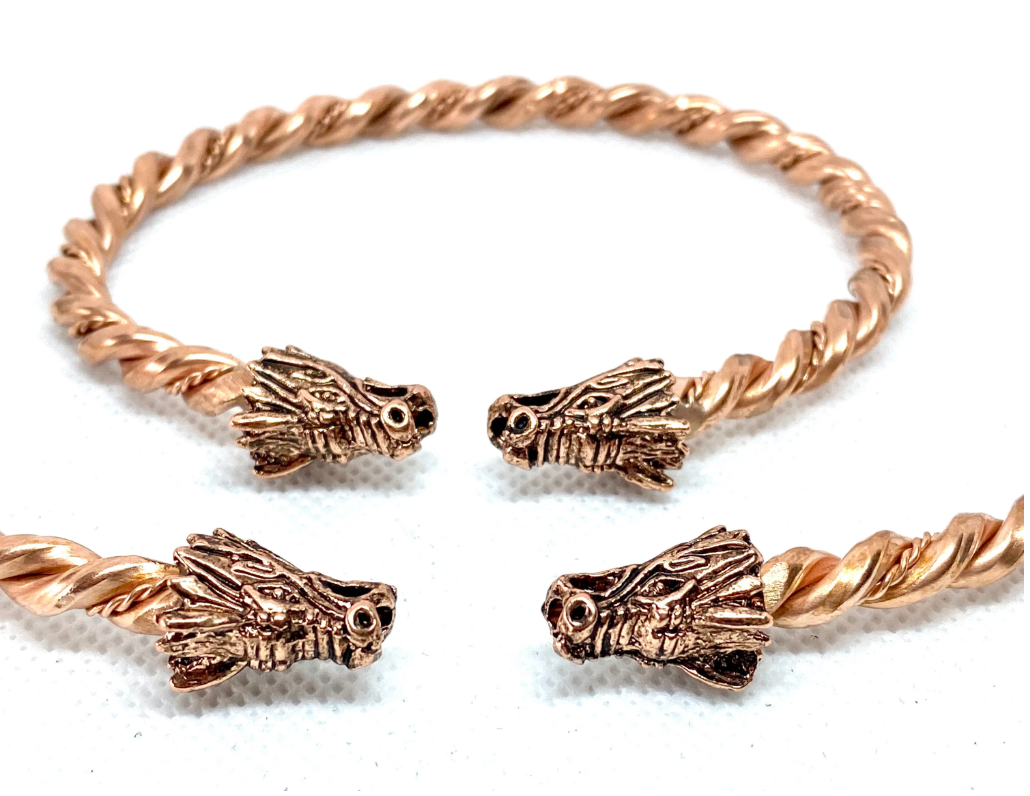 Dragon Neck and Arm Torc Set, Tensor Rings,