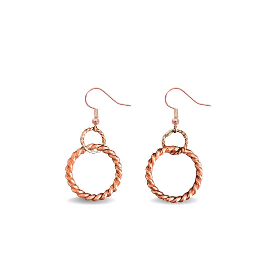 copper healing earrings