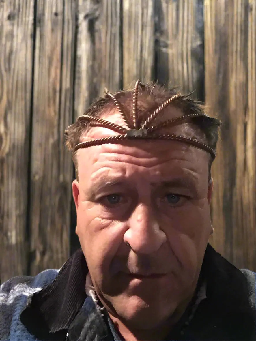man with head mask