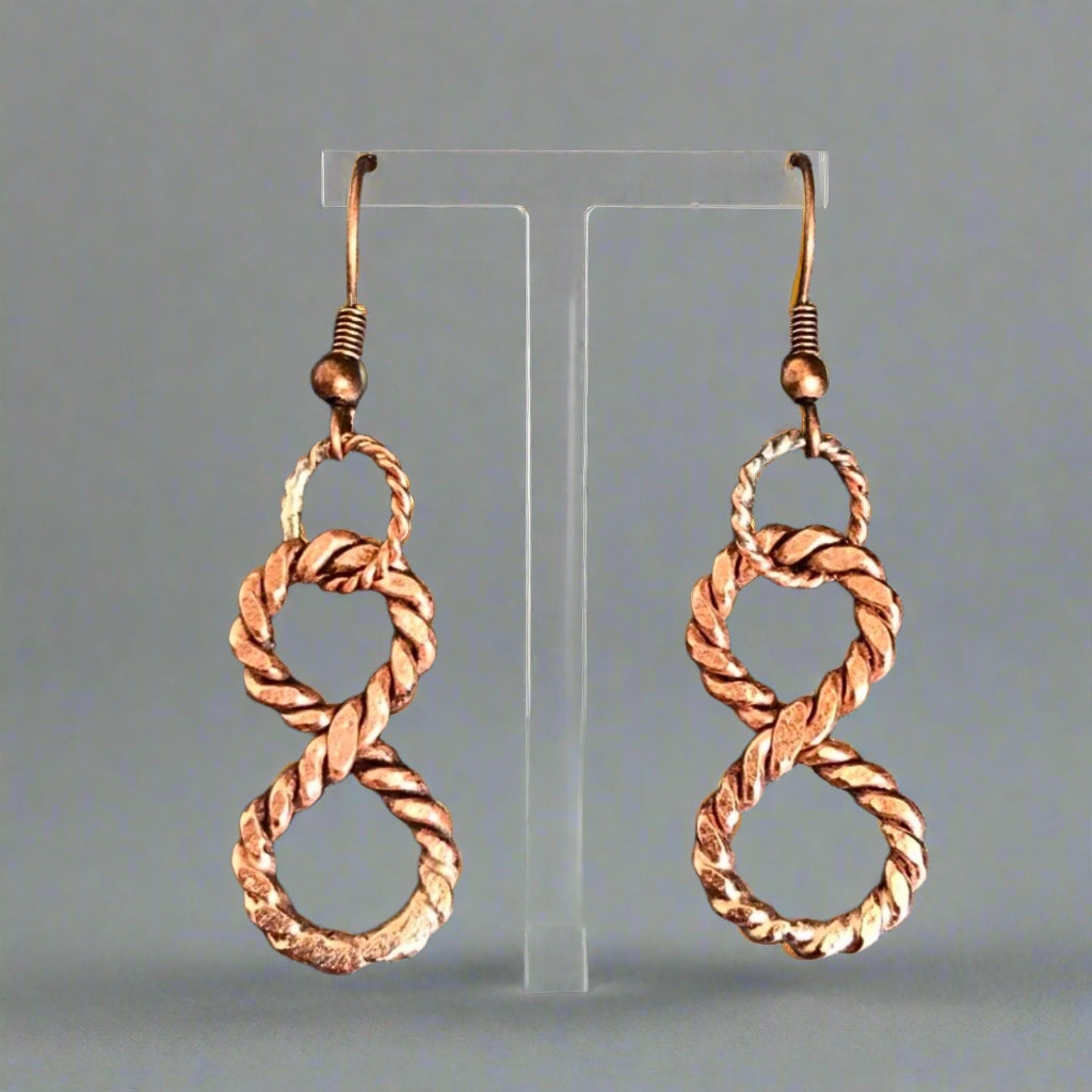 Infinity Copper healing earrings
