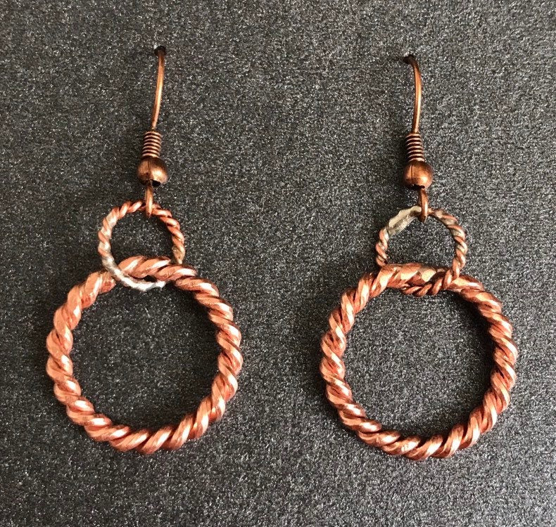 copper healing earrings