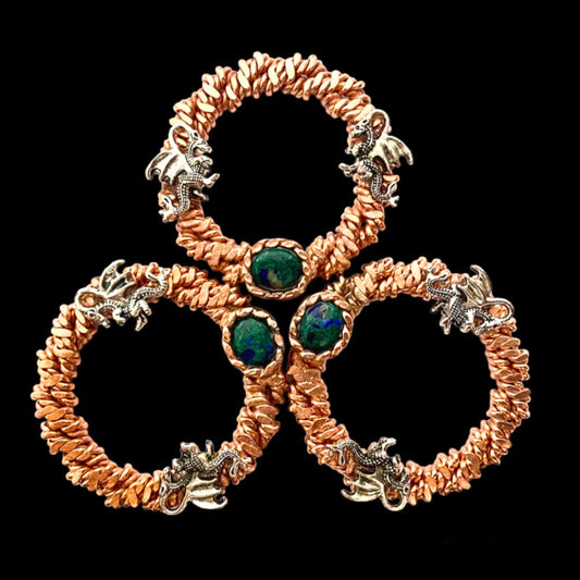copper dragon harry potter ring 