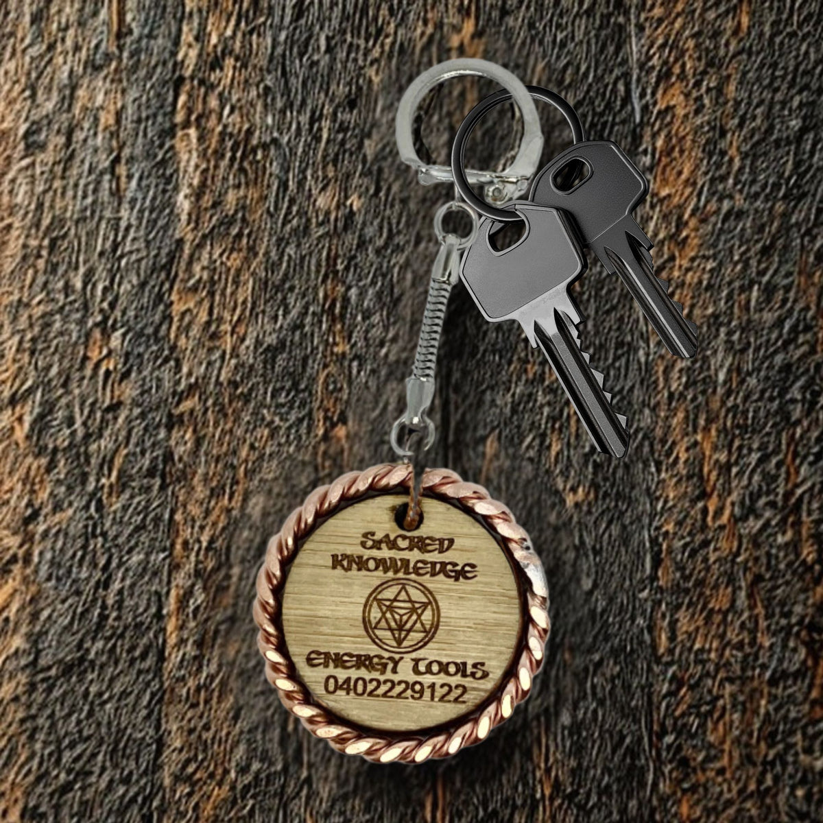 Sacred Key Chain Sacred Cubit Key Chain Key Ring Tensor Ring – Sacred Knowledge Energy Tools