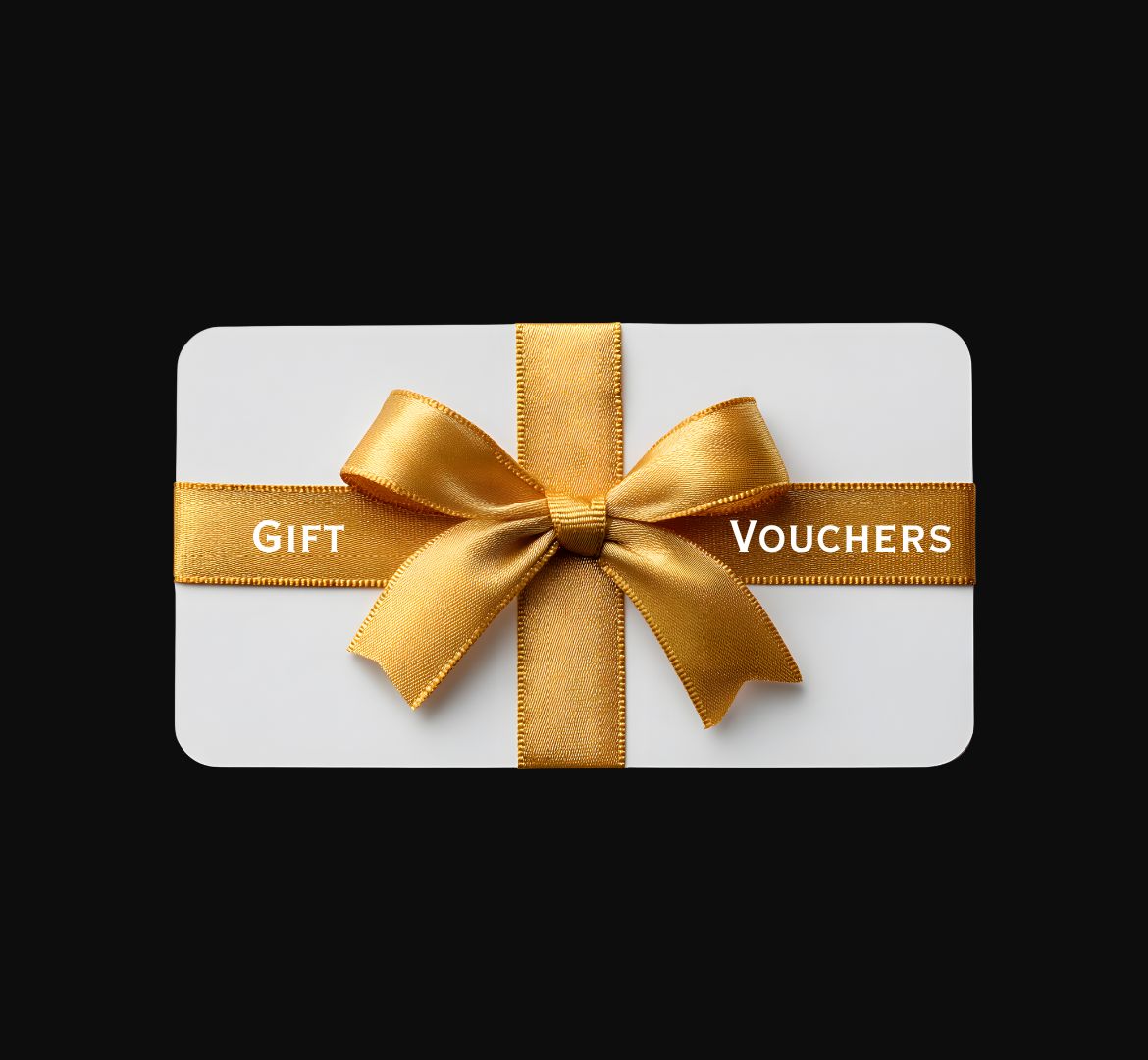 gold gift card with ribbon