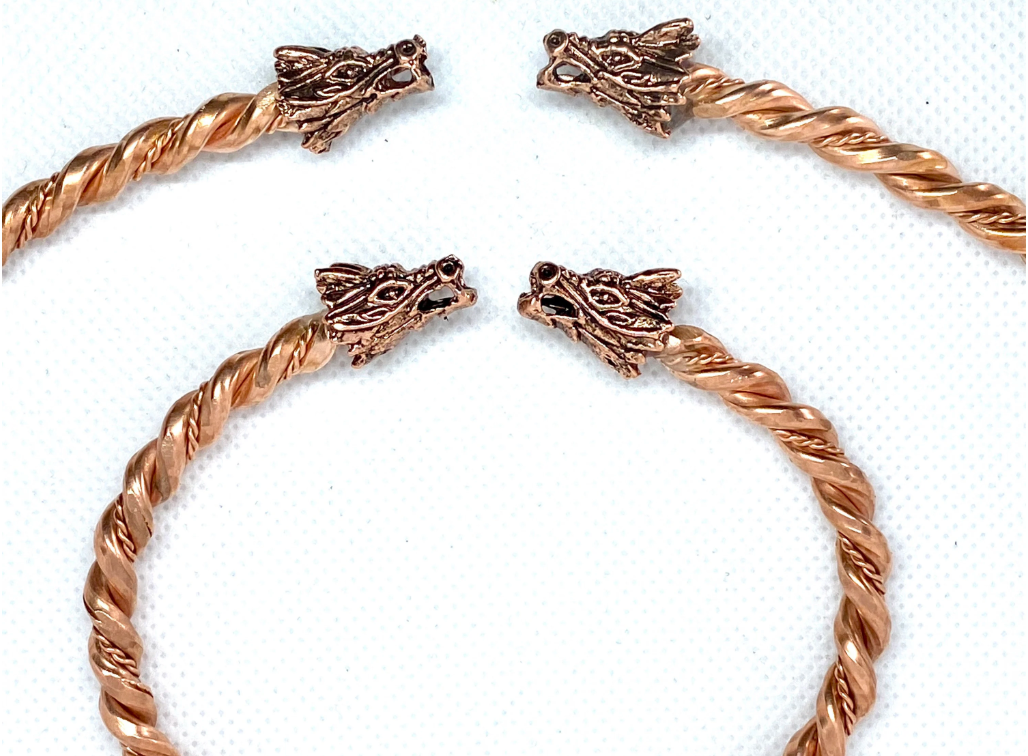 Dragon Neck and Arm Torc Set, Tensor Rings,